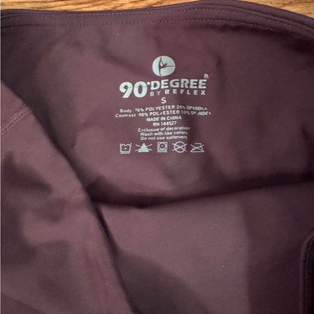90 Degree By Reflex Plum Workout Exercise Yoga Leggings size S - Picture 6 of 9